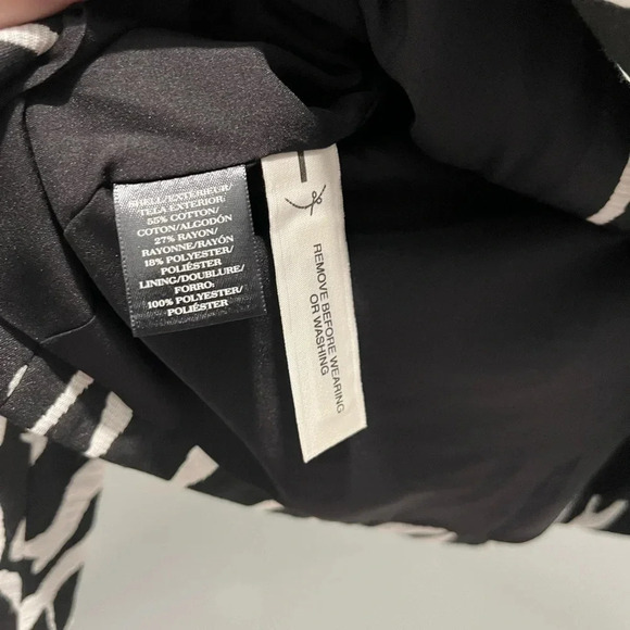 Ann Taylor black & white floral buttoned blazer with pockets size 6 cotton blend - Picture 7 of 8